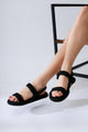 Olivia Siyah Halat Sandalet Basic