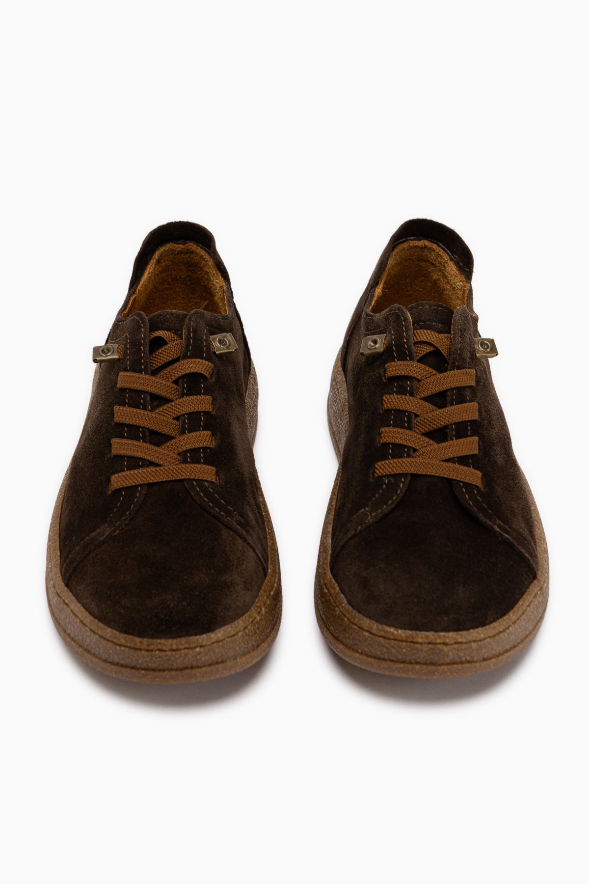 Judi Hakiki Deri Kahve Süet Rahat Tabanlı Kadın Sneakers