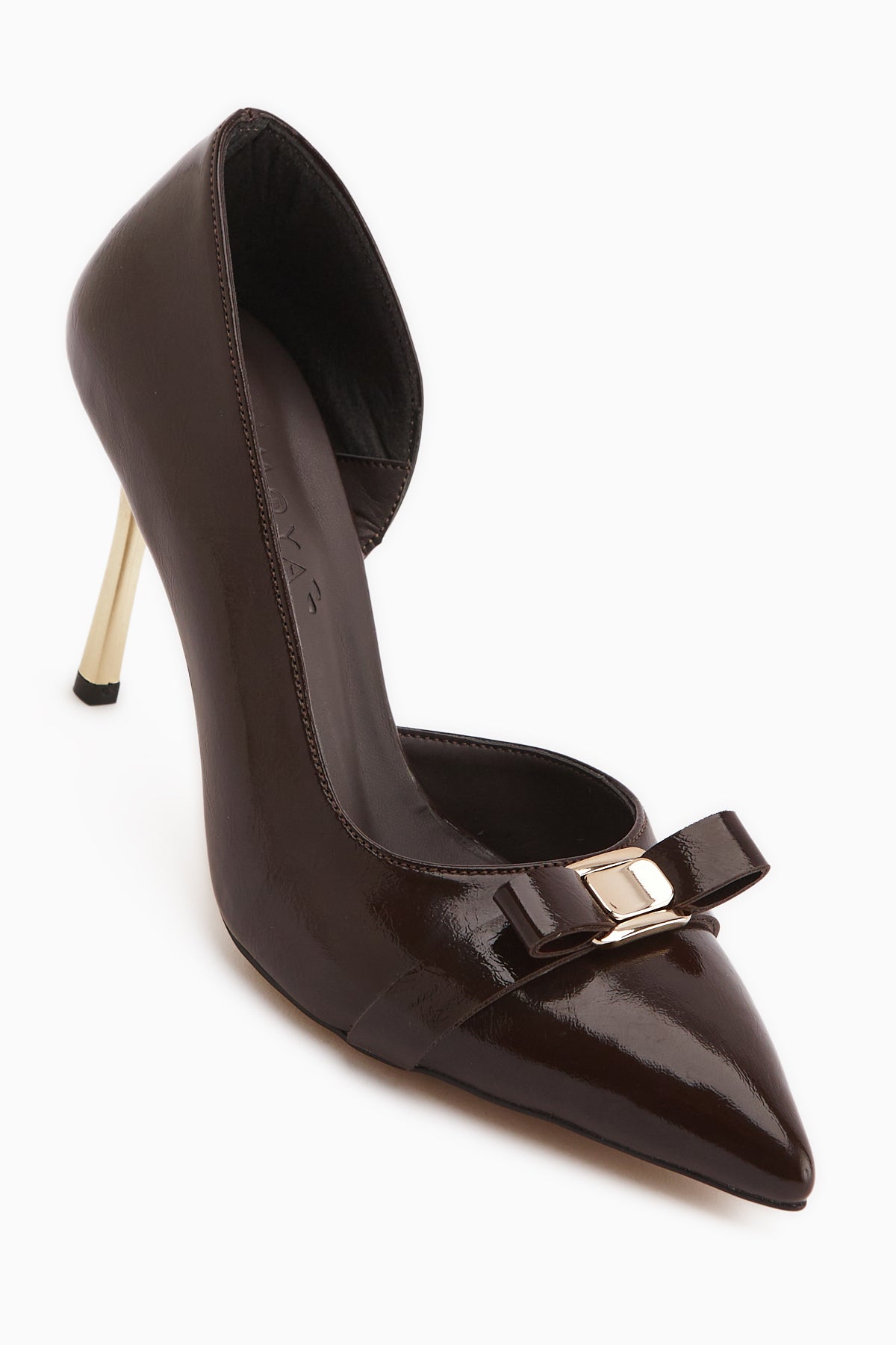Henny Kahve Fiyonk Detaylı İnce Topuklu Kadın Ayakkabı
