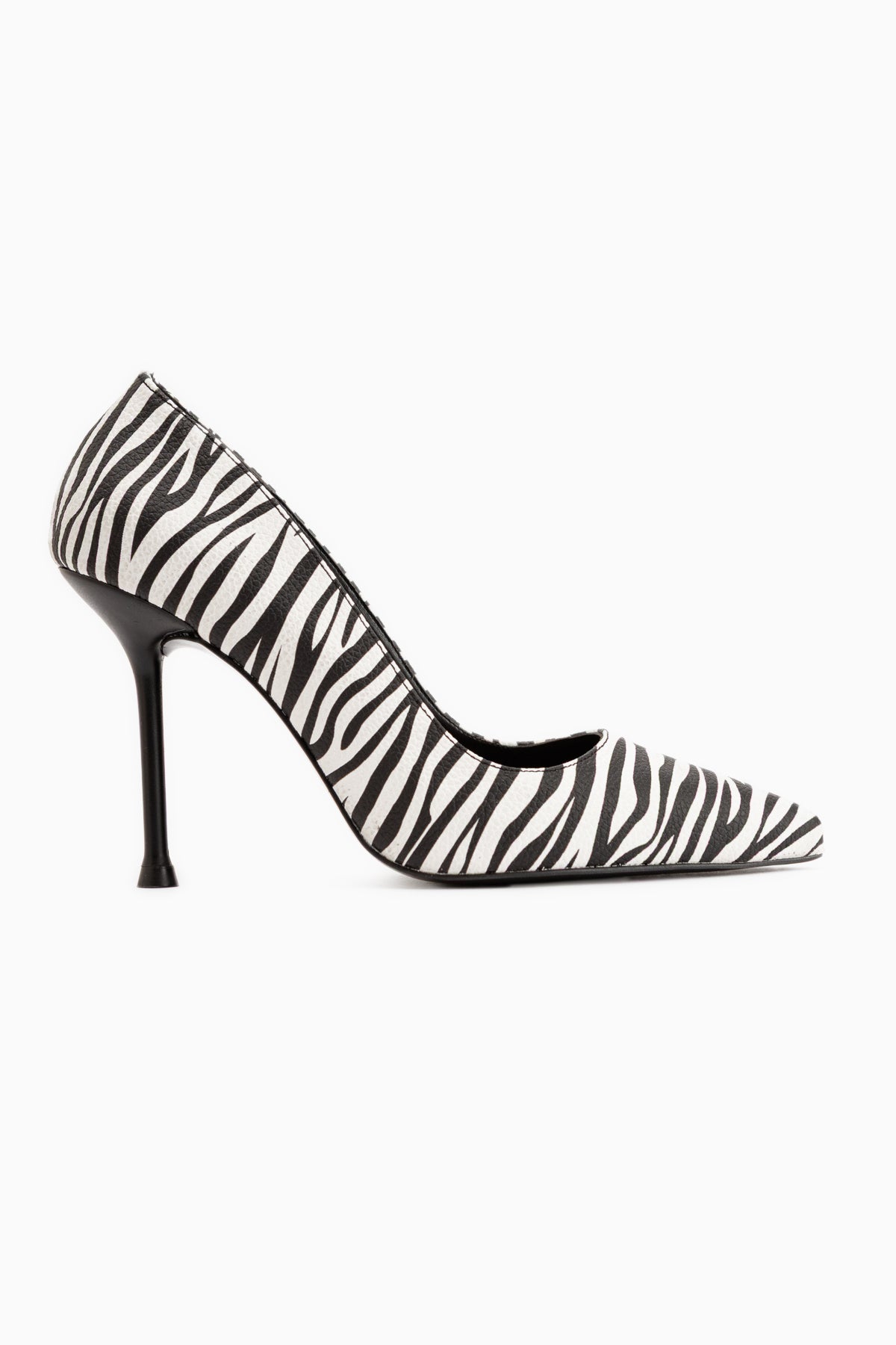 Arya Zebra Desenli Stiletto Kadın Topuklu Ayakkabı