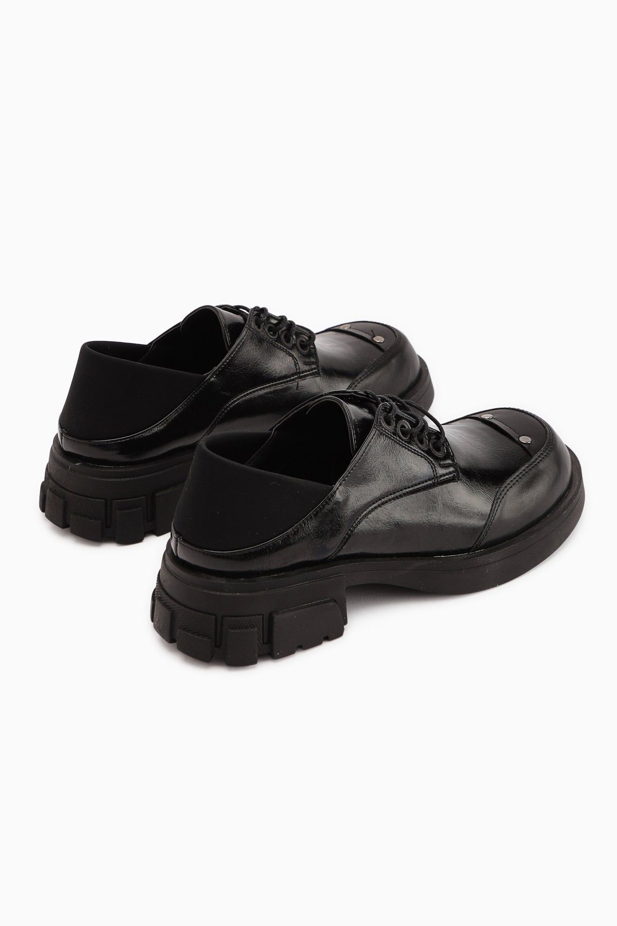 Lilas Siyah Bağcıklı Loafer Kadın Ayakkabı