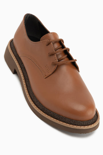 Minea Taba Bağcıklı Kadın Loafer Günlük Ayakkabı