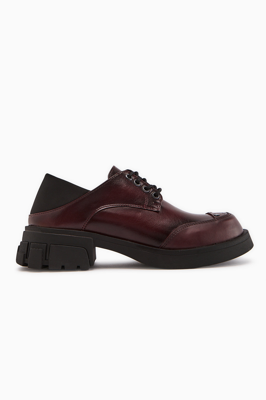 Lilas Bordo Bağcıklı Loafer Kadın Ayakkabı