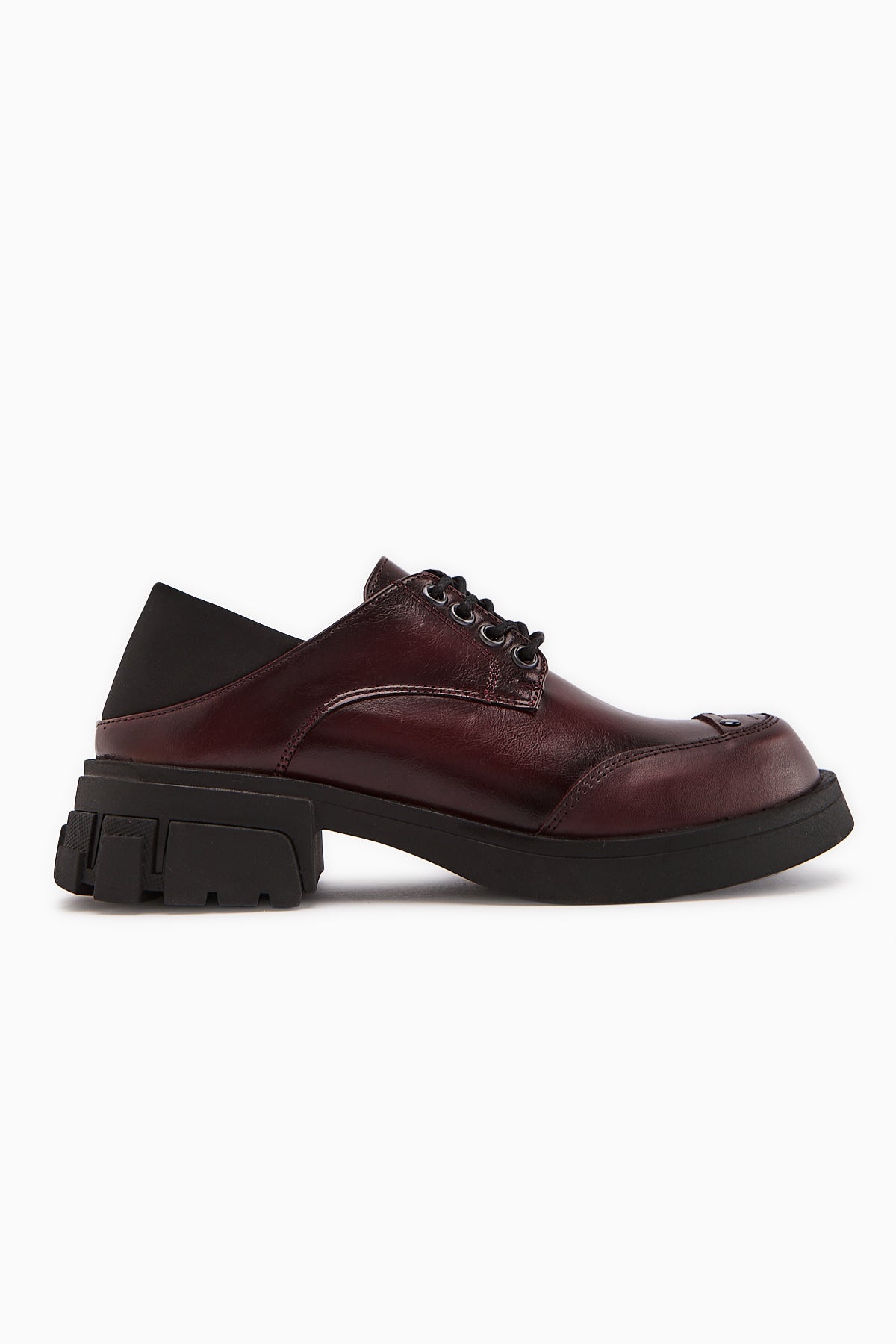 Lilas Bordo Bağcıklı Loafer Kadın Ayakkabı