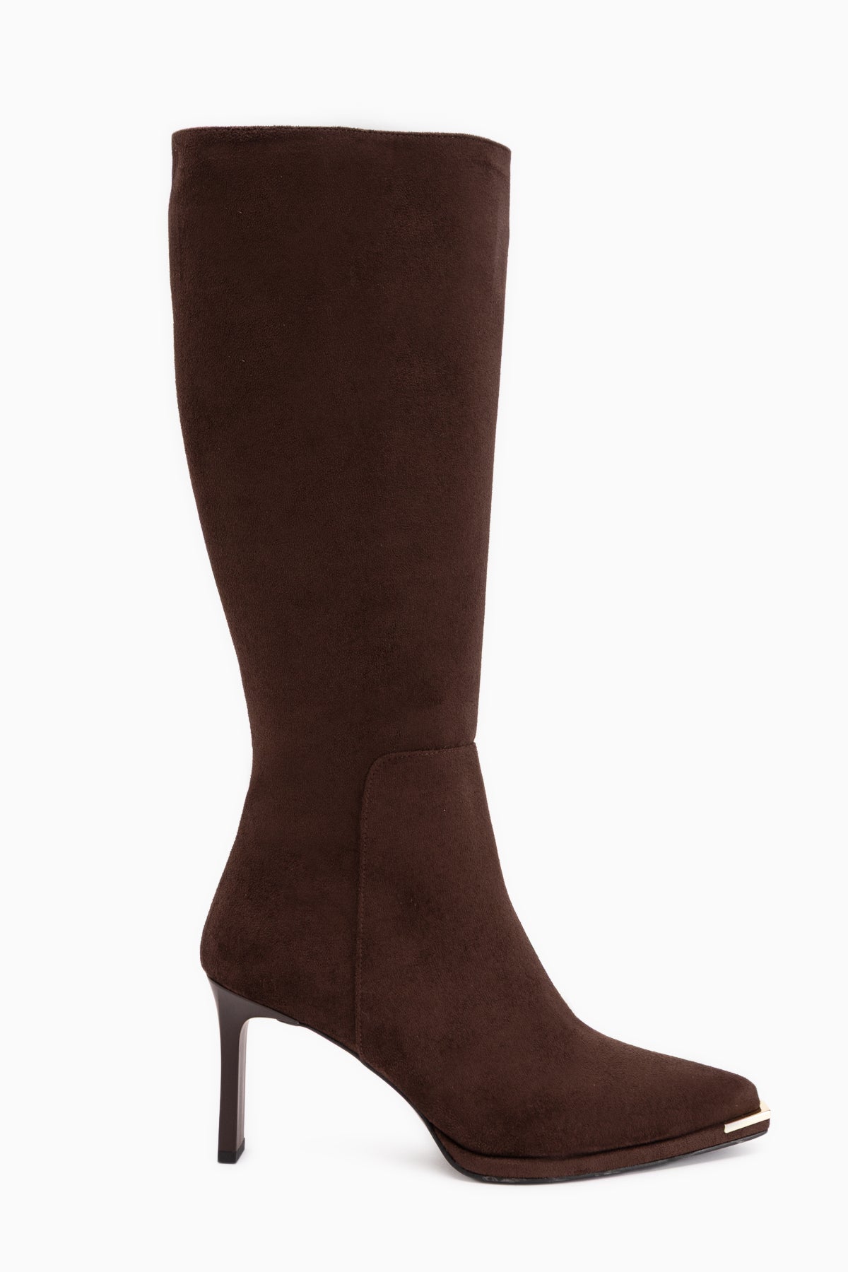 Petra Kahve Süet Çıkarılabilir Konç Detaylı Topuklu Kadın Çizme