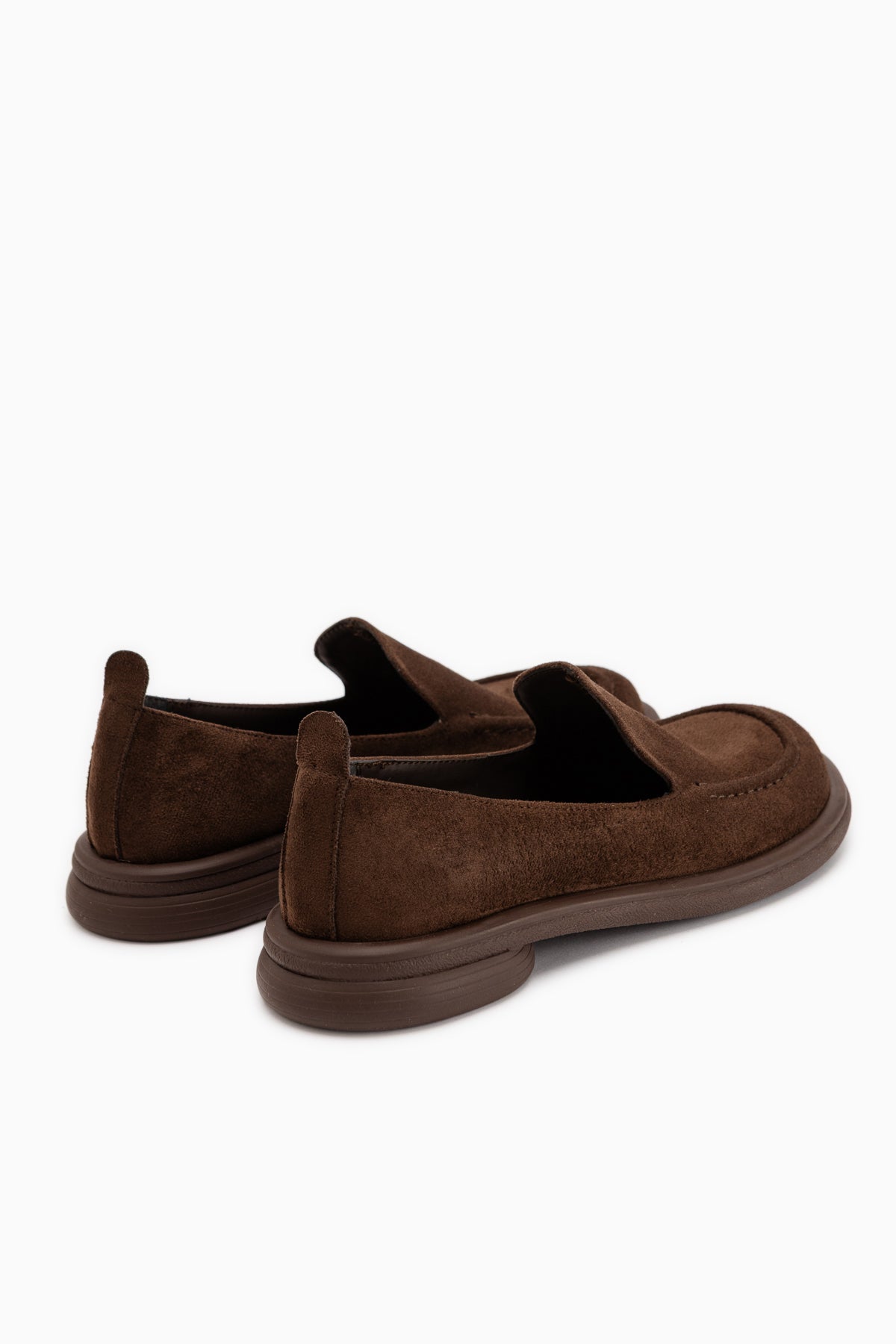 Greta Kahve Süet Kalın Taban Kadın Loafer