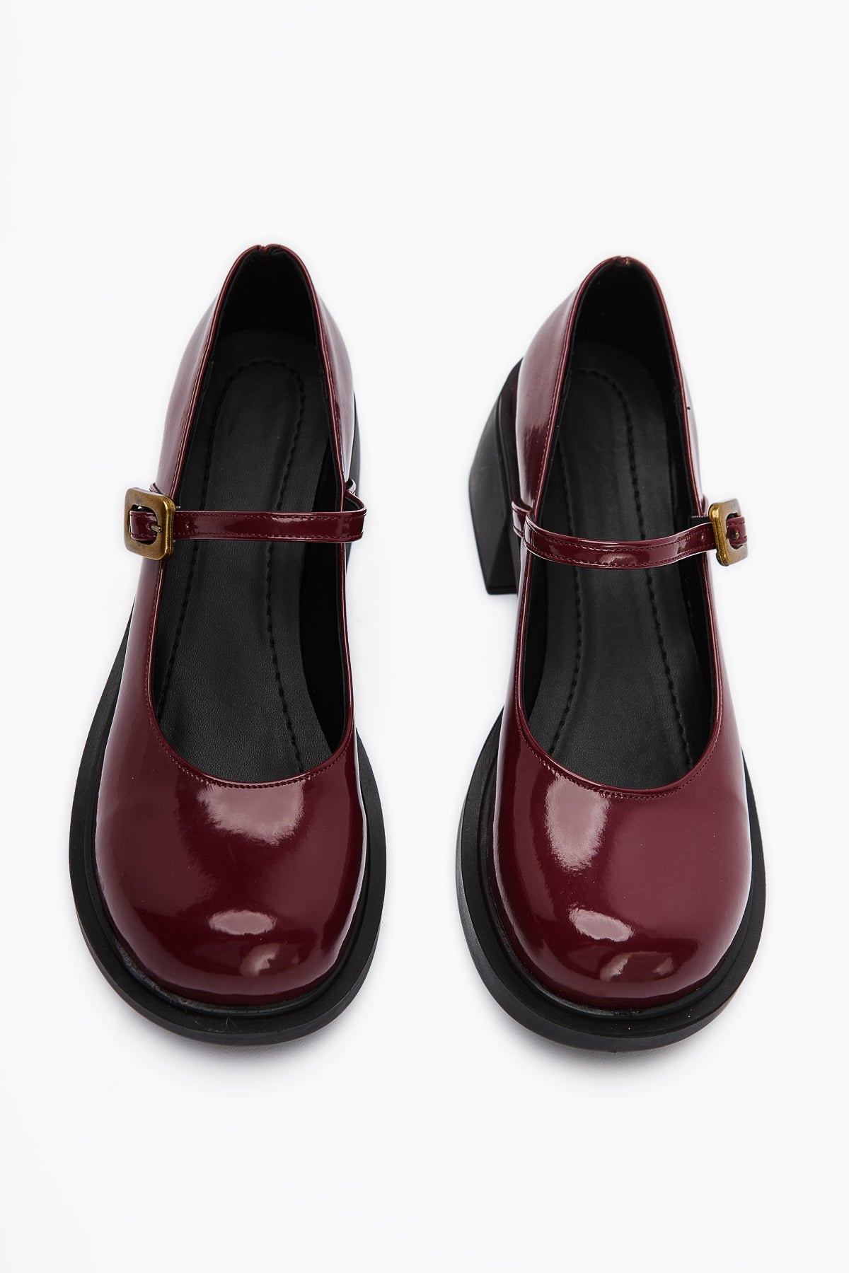 Mirka Bordo Rugan Bantlı Kadın Loafer Ayakkabı