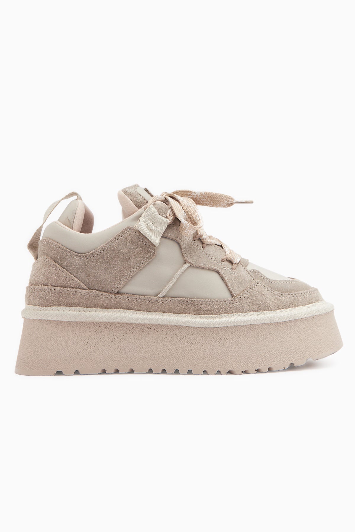 Rita Bej Süet Kalın Tabanlı Günlük Sneaker Ayakkabı
