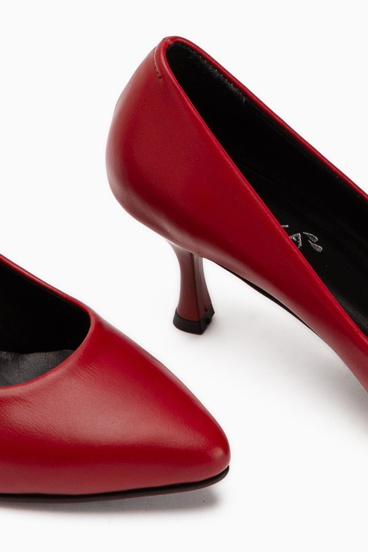Kiara Hakiki Deri Kırmızı Kadın Topuklu Ayakkabı Stiletto