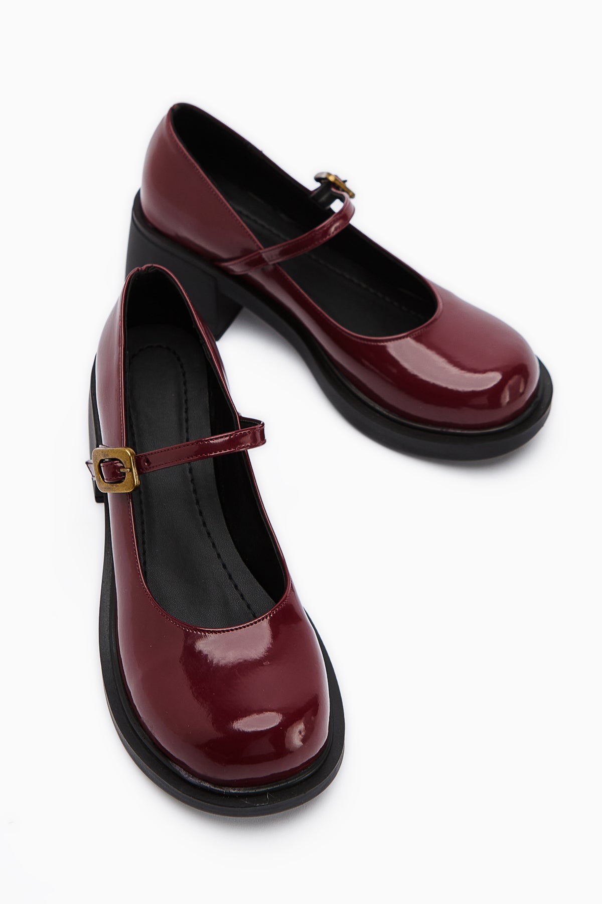 Mirka Bordo Rugan Bantlı Kadın Loafer Ayakkabı