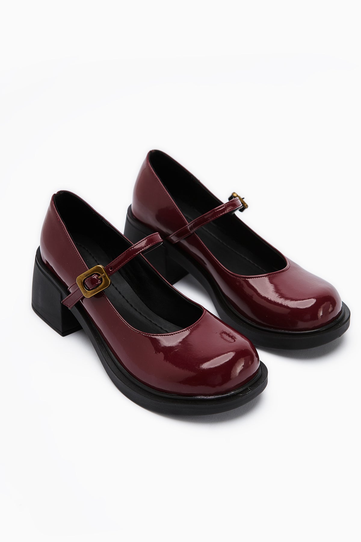 Mirka Bordo Rugan Bantlı Kadın Loafer Ayakkabı
