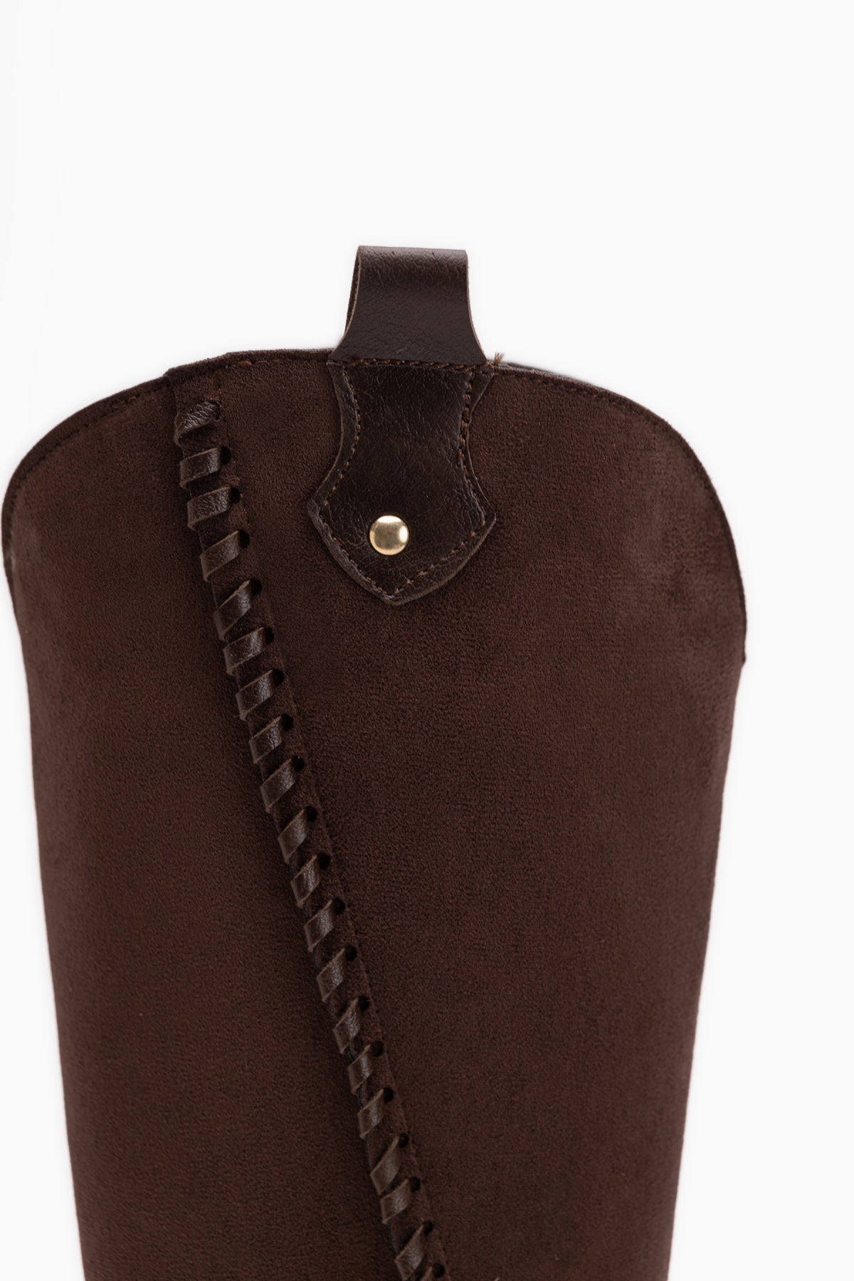 Gertie Kahve Süet Dikiş Detaylı Western Kadın Çizme