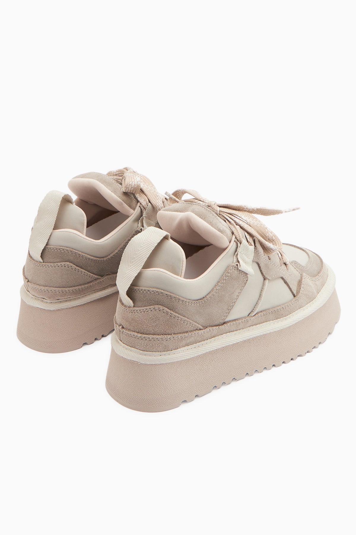 Rita Bej Süet Kalın Tabanlı Günlük Sneaker Ayakkabı