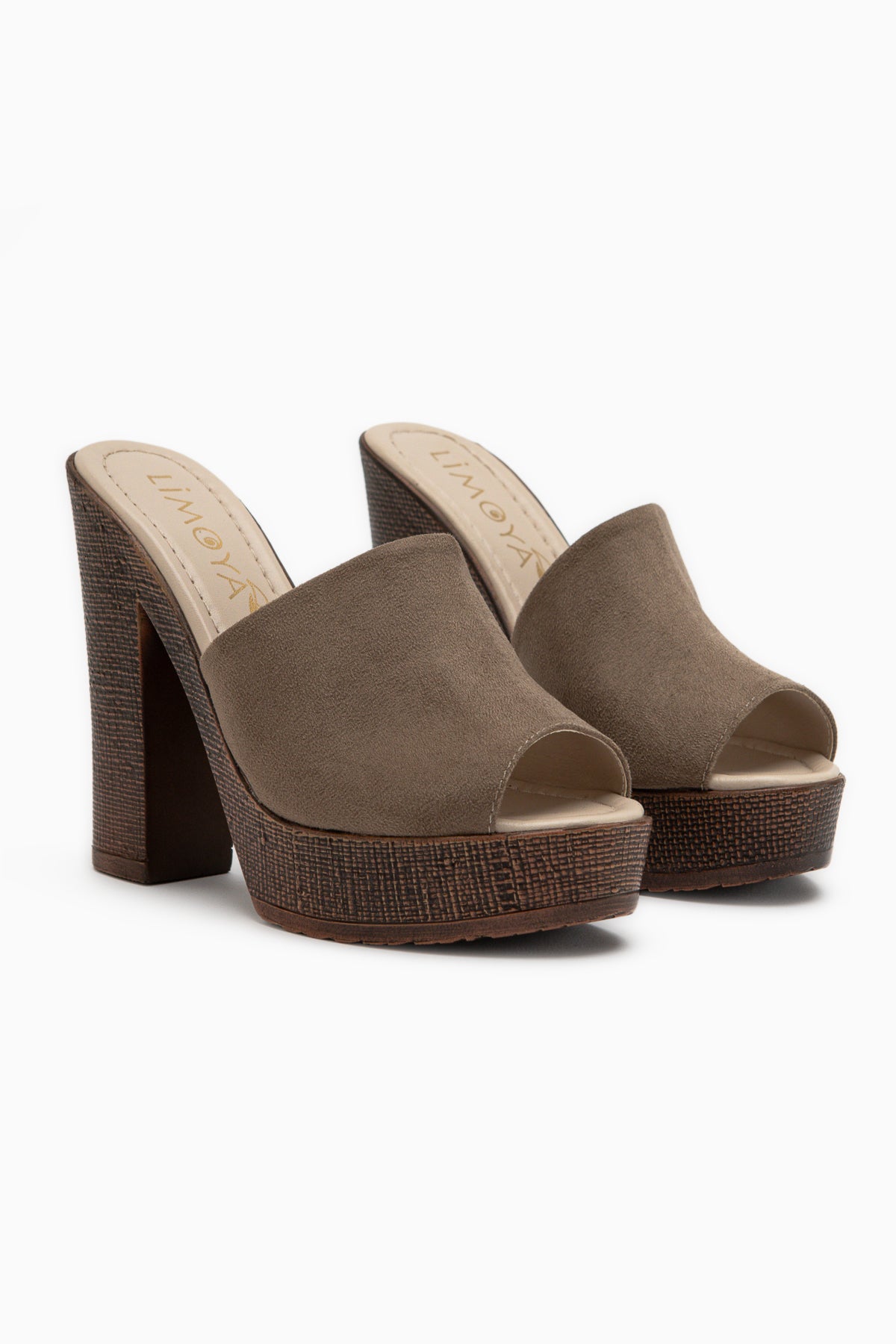 Binta Vizon Süet Platform Topuklu Kadın Terlik