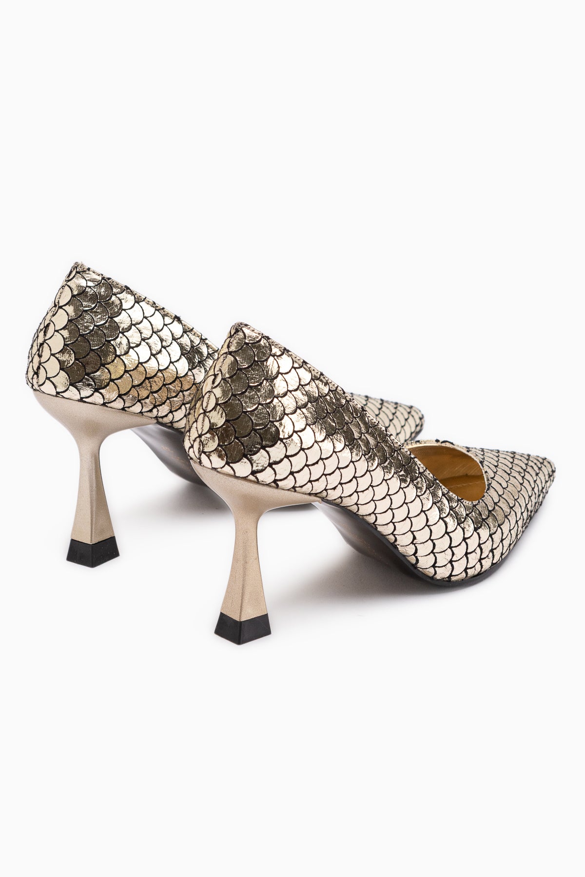 Celestine Altın Sivri Burunlu Stiletto