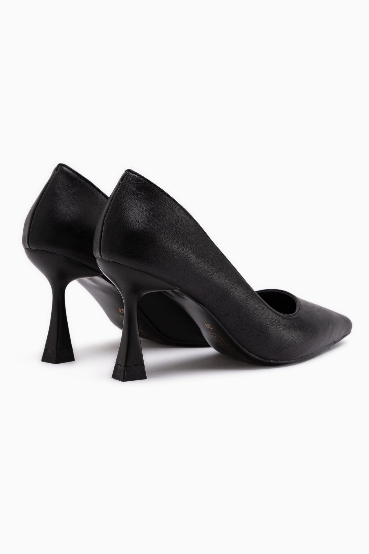 Celestine Siyah Kırışık Sivri Burunlu Stiletto