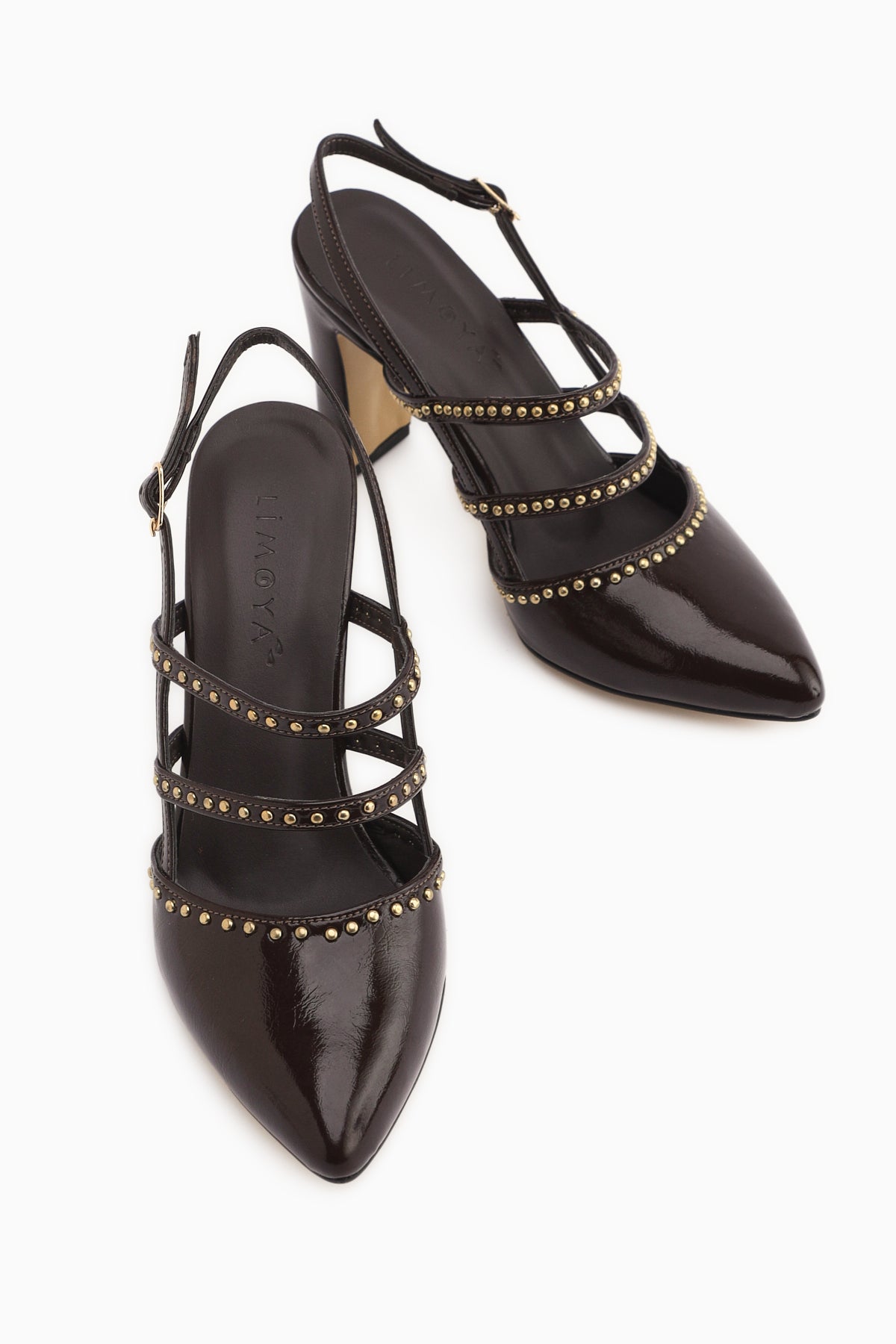 Mandy Kahve Zımba Detaylı Kadın Topuklu Ayakkabı