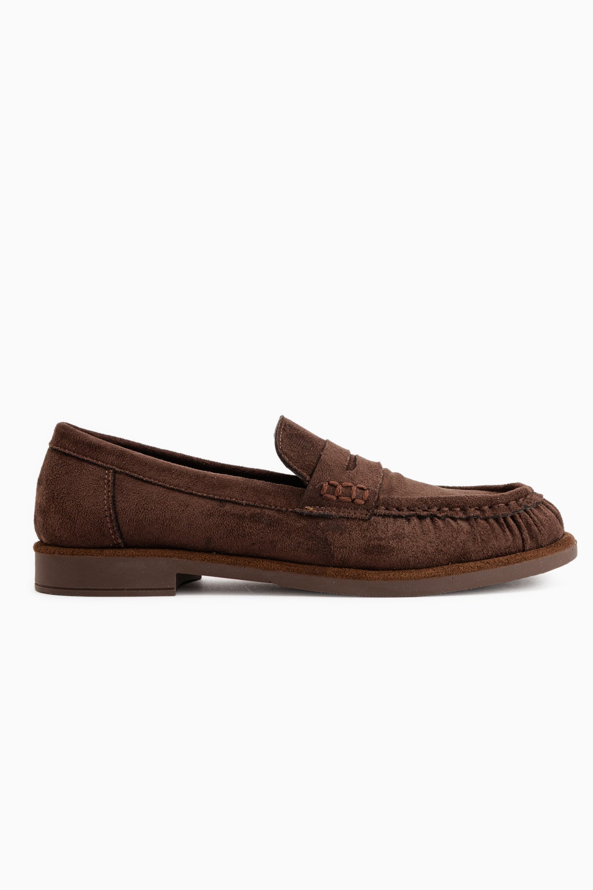 Carmel Kahve Süet Penny Loafer Kadın Ayakkabı
