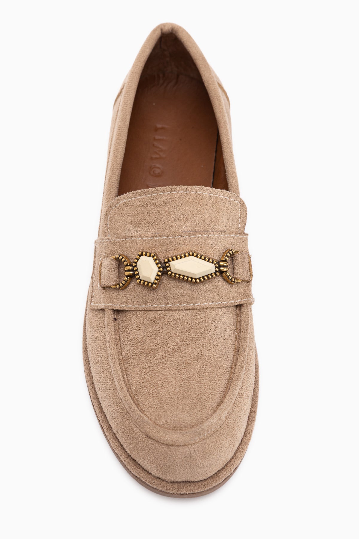 Callie Vizon Süet Taşlı Kadın Loafer Ayakkabı