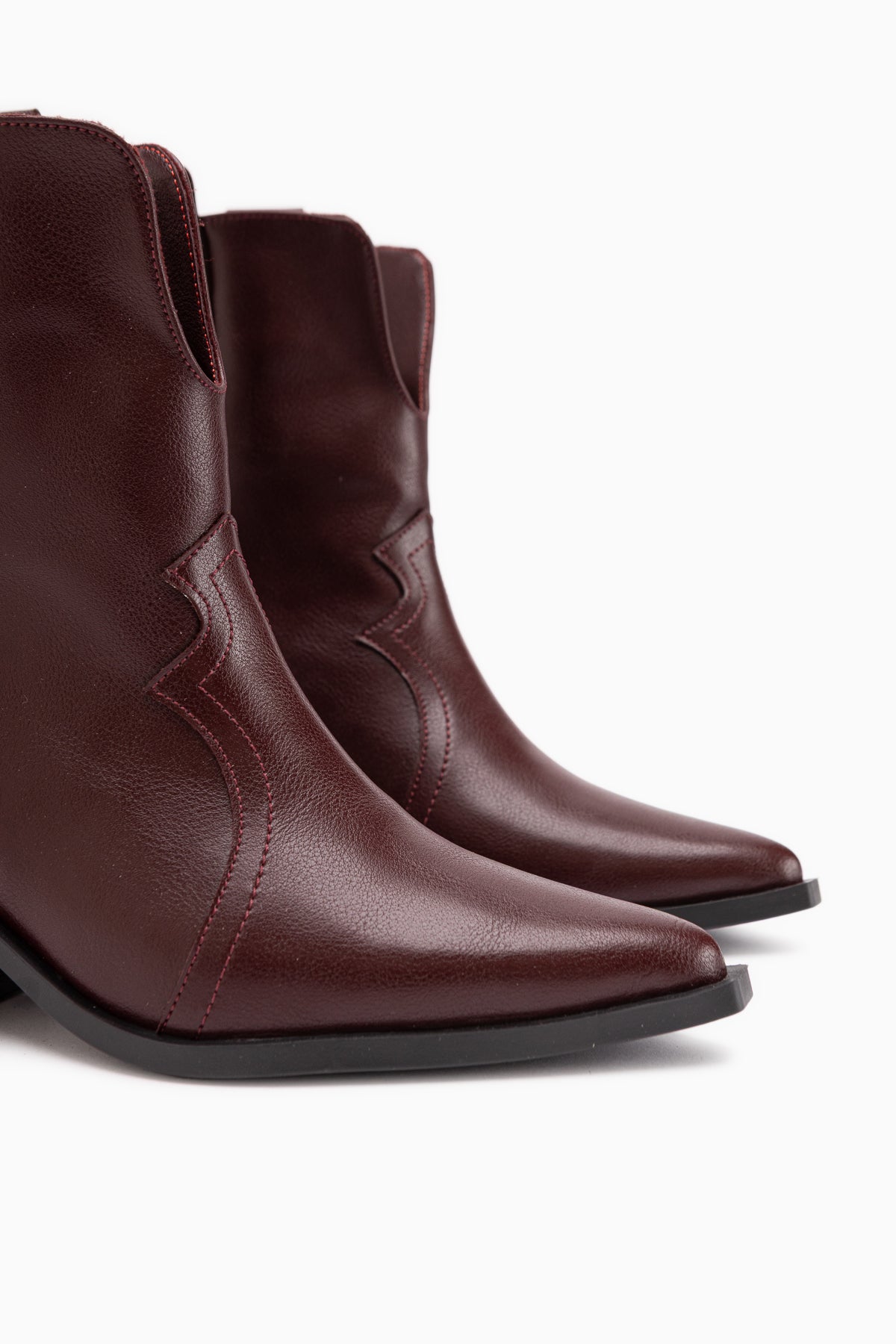 Erica Bordo Topuklu Western Kadın Bot