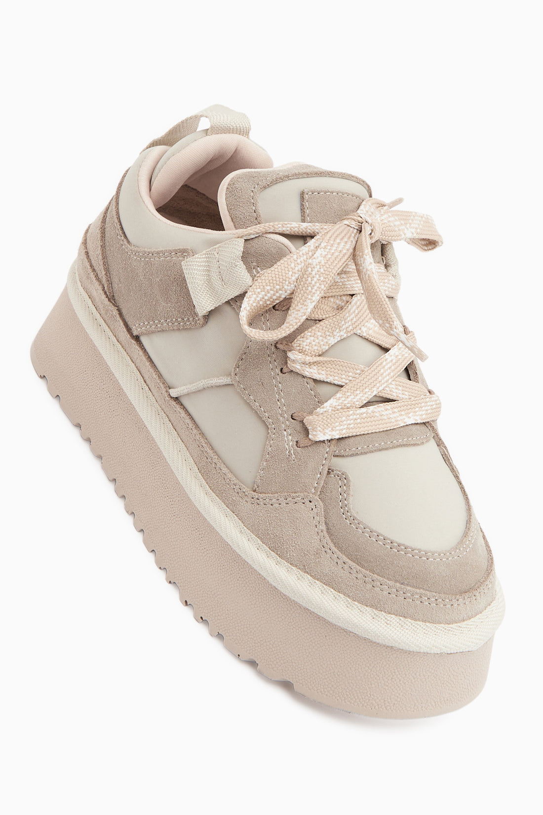 Rita Bej Süet Kalın Tabanlı Günlük Sneaker Ayakkabı