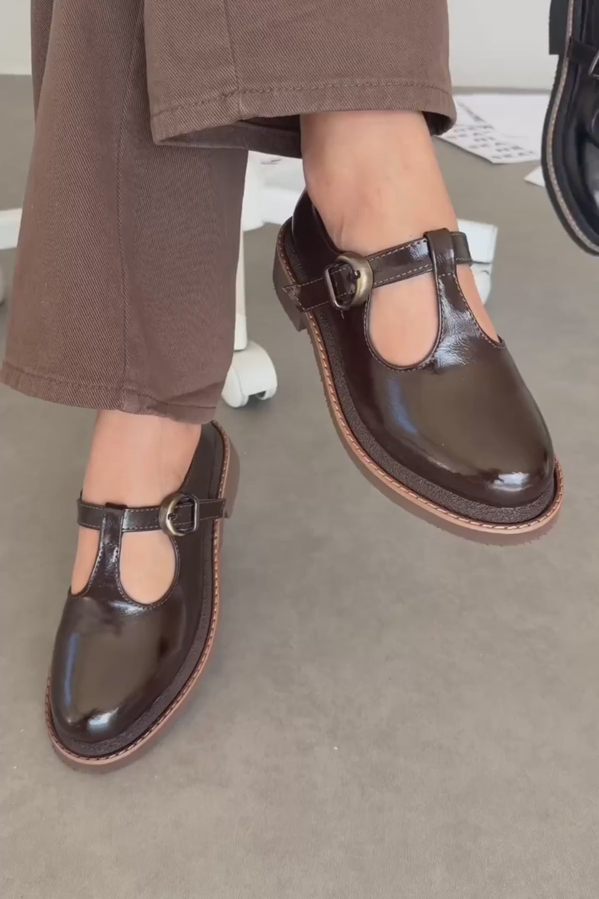 Naila Bej Tokalı Bantlı Kadın Loafer Günlük Ayakkabı