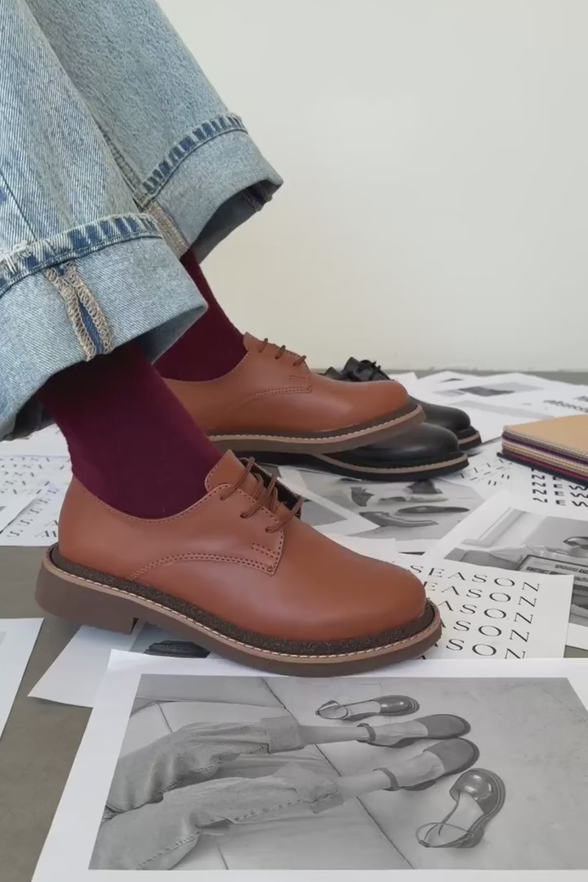Minea Kahve Bağcıklı Kadın Loafer Günlük Ayakkabı